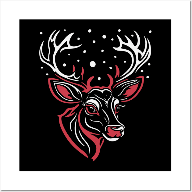 Santa's Reindeer 1 Wall Art by NeverDrewBefore